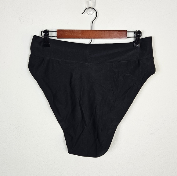 Aerie NWT Crossover High Cut Cheeky Bikini Bottom Size XXL Black - Picture 4 of 9